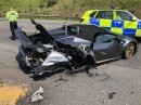Lamborghini Huracan Spyder wrecked in the UK after 20 minutes on the road