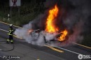 Lamborghini Murcielago Roadster Burns on German Autobahn