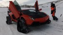 Lamborghini on Snow Tracks Is a World First, Also a Bad Idea