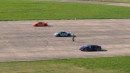 Ferrari SF90 Stradale vs. Lamborghini Revuelto vs. Porsche 918 Spyder Drag Race