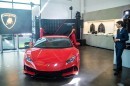 Andrea Baldi, Lamborghini CEO for EMEA region introduing the Huracan EVO