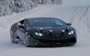 Lamborghini Testing Blacked-Out Huracan In Winter Conditions
