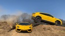 Lamborghini Urus Jumps Over Aventador