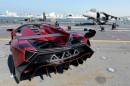 Lamborghini Veneno Showcased on Airport Carrier