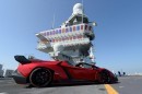Lamborghini Veneno Showcased on Airport Carrier