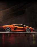 Lamborghini Revuelto HPEV on aftermarket wheels renderings