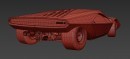 Lancia Stratos Zero 3D rendering
