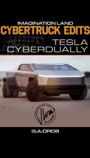 Chrysler Aspen 3500 and Tesla Cyberdually renderings by jlord8