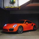 Lava Orange Porsche 911 Turbo S
