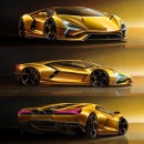2023 Lamborghini Aventador rendering by huydrawingcars