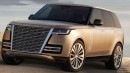 Leaked 2023 Range Rover grille controversy rendering by theottle
