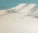 Video of the moment an F-35B fighter jet fails to launch off HMS Queen Elizabeth and crashes into the sea has leaked