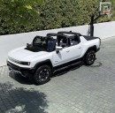 LeBron James shows off his 2022 GMC Hummer EV truck