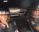 Lewis Hamilton Doing a Hot Lap With Mechanic Nathan Divey
