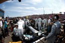 Lewis Taking the Chequered Flag at the Hungarian Grand Prix
