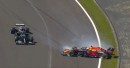 Lewis Hamilton collides with Max Verstappen at Silverstone