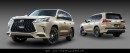 Lexus LX 570 Goes Crazy With TRD Grille and Body Kit in Japan
