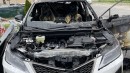 Check Milo Avidane's Lexus RX450h after a blaze destroyed it