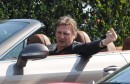 Liam Neeson and Jeremy Piven Filming for Entourage