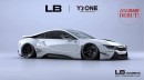 Liberty Walk Aventador With Martini Livery and Widebody BMW i8 Coming to SEMA