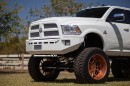Lifted Ram 2500 On Rose Gold Wheels Meets a Horse