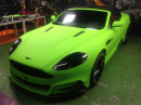 Lime Geen Wrap on Aston Martin DBS