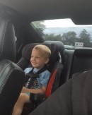 Little Boy enjoys Dodge Charger Hellcat