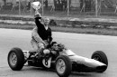 Colin Chapman and Jim Clark with the Lotus 25