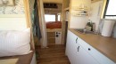School bus tiny home kitchen