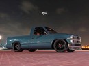 Chevy OBS blue-tinted carbon fiber body