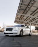 Rolls-Royce Wraith Pearl White Lowered on Black Forgiatos by Diamond Autosport