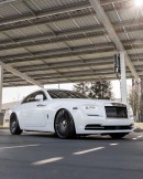 Rolls-Royce Wraith Pearl White Lowered on Black Forgiatos by Diamond Autosport
