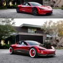 LS Tesla Roadster Hotrod Hybrid rendering by wb.artist20