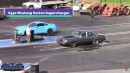 LS-swapped Turbo 1984 Ford LTD vs supercharged Mustangs and C6 Chevy Corvette on DRACS