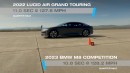 Lucid Air Grand Touring Drag Races BMW M8 Competition