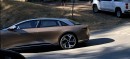 First look at the Lucid SUV prototype, spotted during ad shoot in California