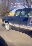 Reverse-Facing Pickup Truck