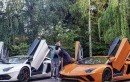 Lys Mousset's Lamborghini Aventador smashed into several parked cars in Sheffield