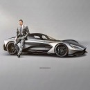 James Bond's Aston Martin Valhalla front-engine RWD rendering by spoon334