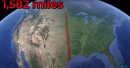 The Path Followed by the YouTubers to Cross the U.S. in a Straight Line