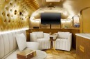 1975 Airstream Sovereign 31’ turned into a luxury lounge on wheels, the LuXeStream Lounge