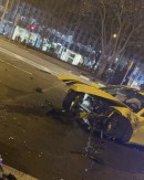 Ferrari 488 GTB crashes into a tree in Madrid, Spain