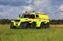 The Shaman-M ambulance is built on the Shaman ATV, the 8x8 expedition vehicle from Avtoros
