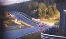 Laser Gun measuring cornering speed at Nurburgring