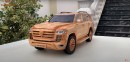 Man Turns Wooden Block Into a Toyota Land Cruiser in 60 Days
