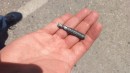 This is the metal plate that punctured my tire