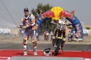 Marc Coma celebrating the Morocco Rally victory