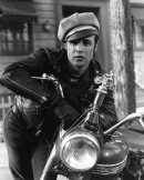 Marlon Brando on a Triumph bike