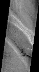 Gordii Dorsum region of Mars