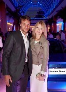 Tottenham Hotspur’s goalkeeper Carlo Cudicini and his girlfriend at Maserati GranTurismo Sport launch event